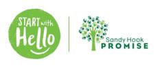 Start with Hello green circle and a Sandy Hook Promise  tree